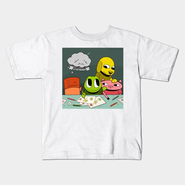 Frog Dog Log - Busy Kids T-Shirt by jareddweiss